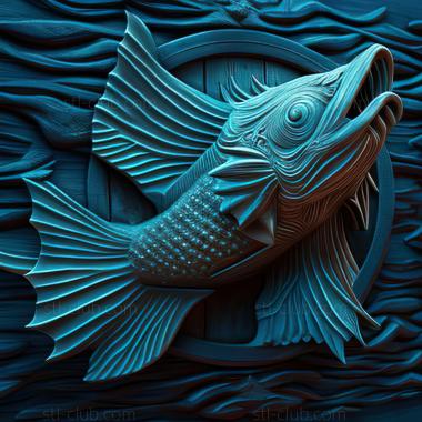 3D model st Blue catfish ancistrus fish (STL)